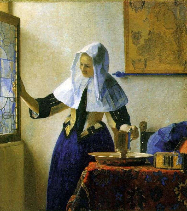 Mujer joven con una jarra de agua   Jan Vermeer