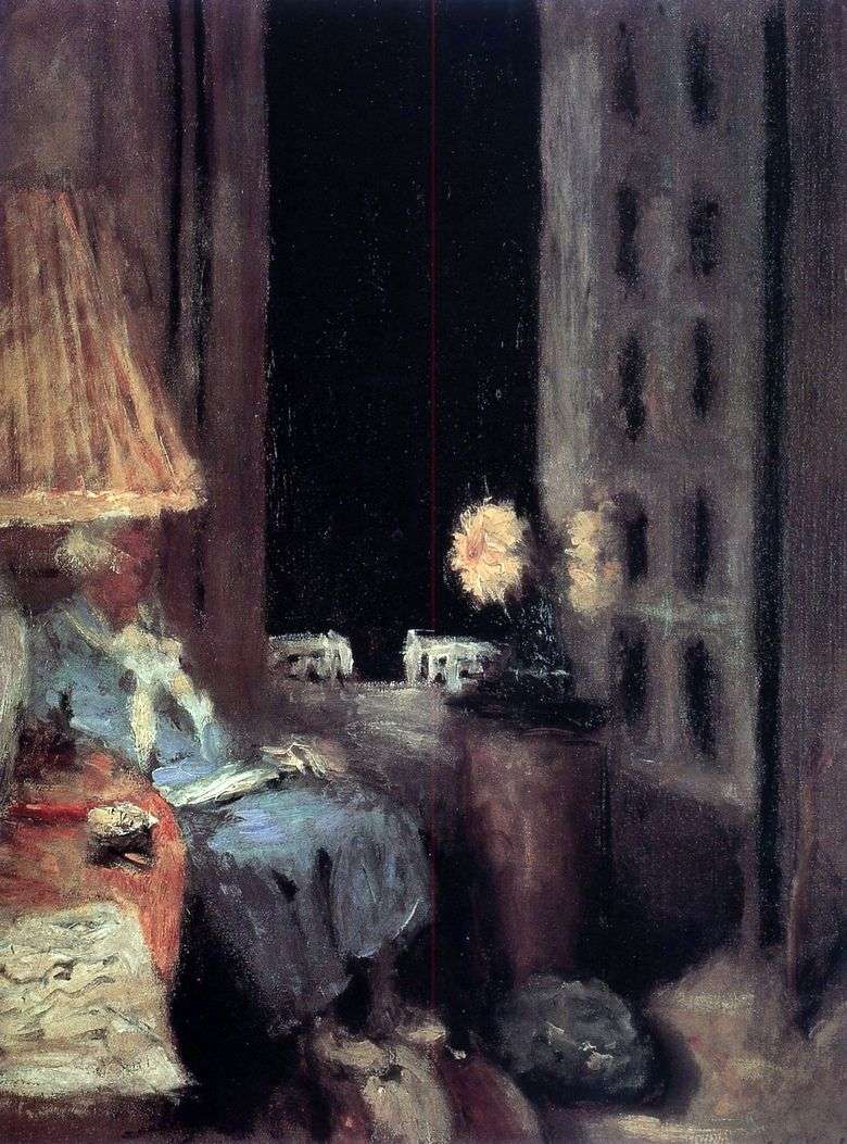 Mujer leyendoPor la noche   Edouard Vuillard