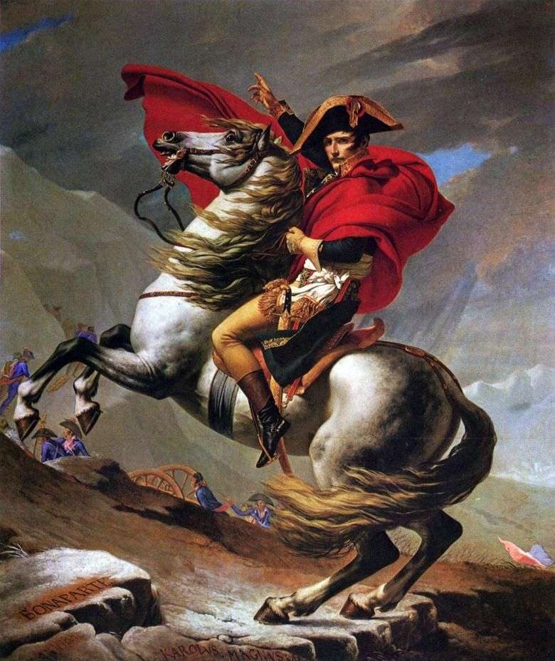 Napoleón en el cruce del paso de San Bernardo   Jacques Louis David
