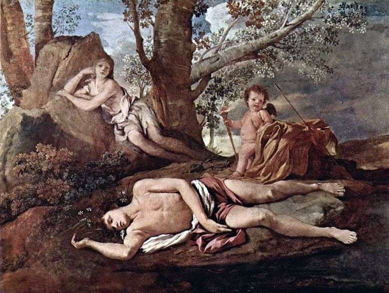 Narciso y eco   Nicolas Poussin