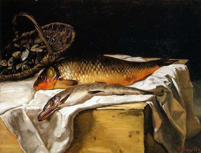 Naturaleza muerta con pescado   Frederick Basile