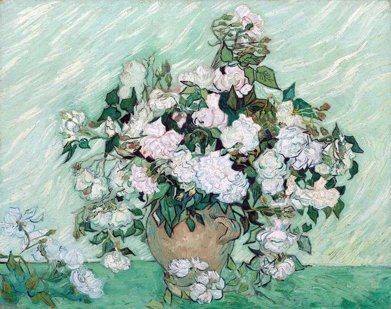 Naturaleza muerta: Jarrón con rosas   Vincent van Gogh