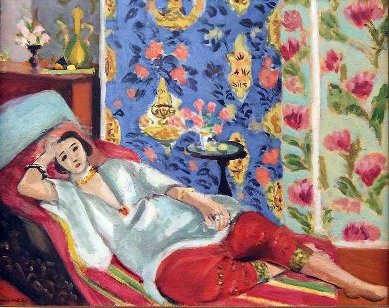 Odalisque en shalvarah rojo   Henri Matisse