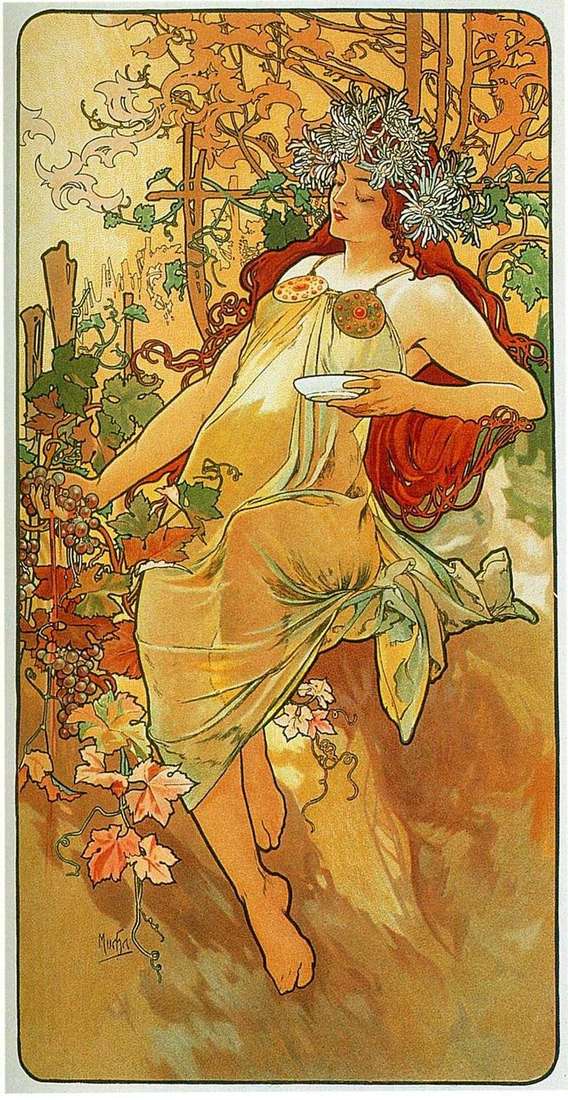 Otoño   Alphonse Mucha