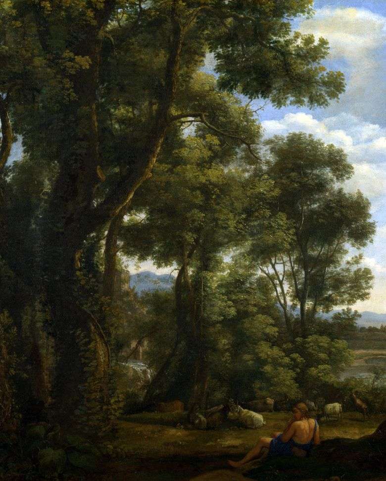 Paisaje con un chivo y una cabra   Claude Lorrain