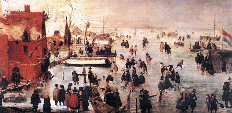 Paisaje de hielo   Hendrick Averkamp