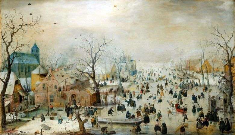 Paisaje invernal con patinaje sobre hielo   Hendrik Averkamp