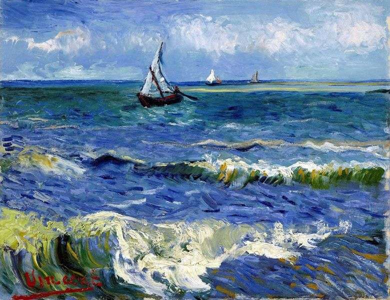 Paisaje marino en Saint Marie   Vincent Van Gogh