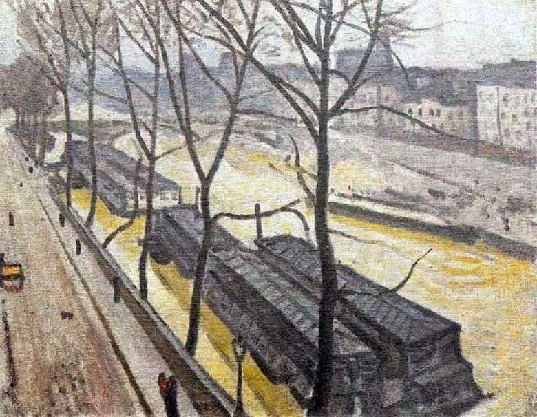 París en el invierno. Bourbon Quay   Albert Marquet