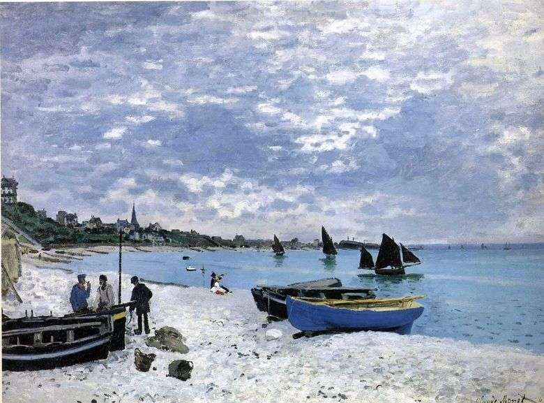 Playa de Santa Adresa   Claude Monet