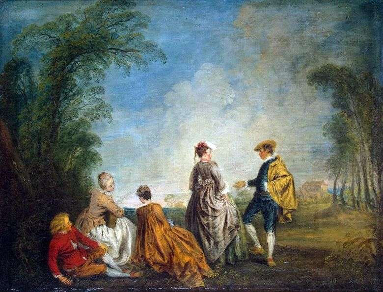 Propuesta vergonzosa   Jean Antoine Watteau