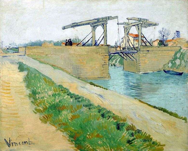 Puente de Langlois en Arles y la carretera a lo largo del canal   Vincent Van Gogh