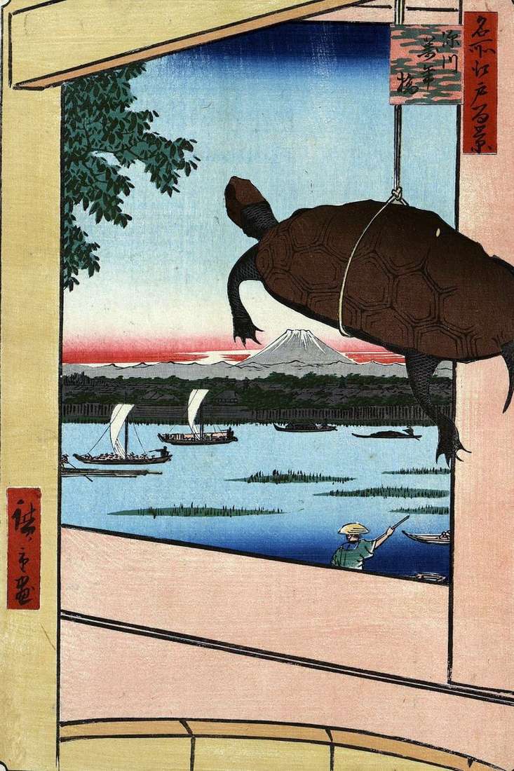 Puente Mannambashi en Fukagawa   Utagawa Hiroshige
