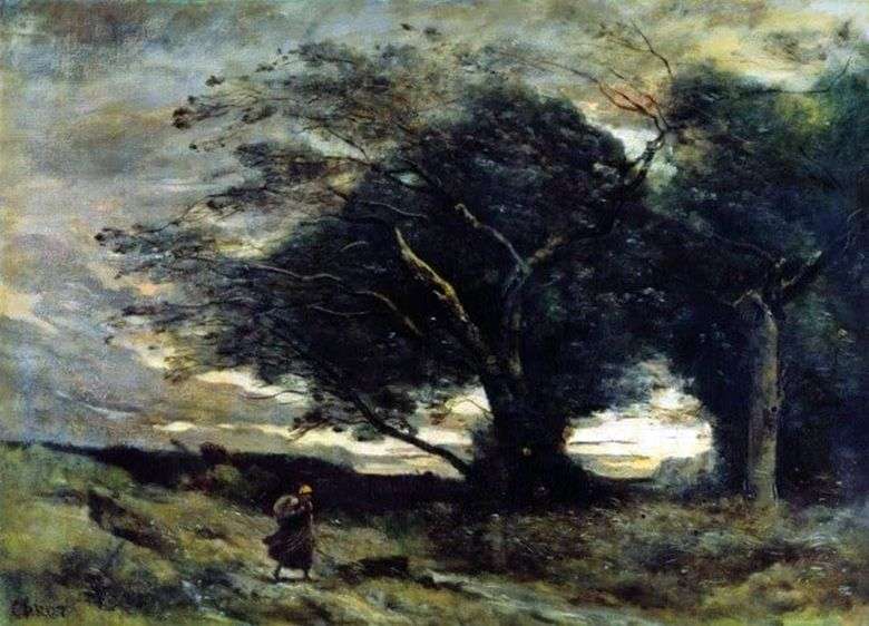 Ráfaga de viento   Camille Corot