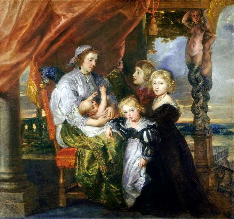 Retrato de Deborah Kip con niños   Peter Rubens