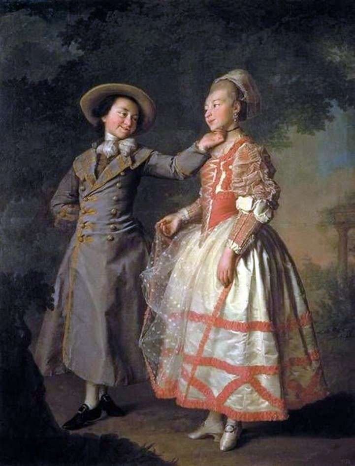 Retrato de E. N. Khrushchova y E. N. Khovanskaya (Smolyanka)   Dmitry Levitsky