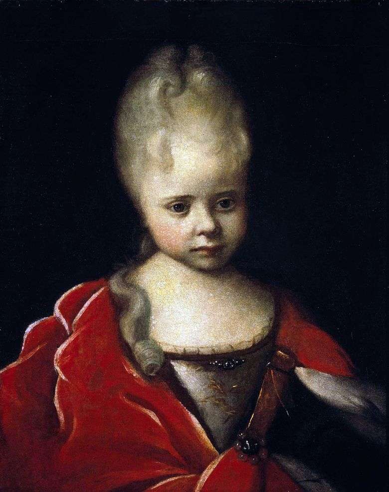 Retrato de Elizabeth Petrovna como un niño   Ivan Nikitin