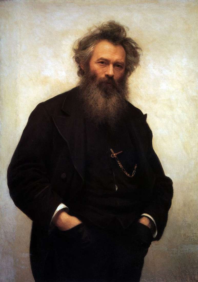 Retrato de I. I. Shishkin   Ivan Kramskoy