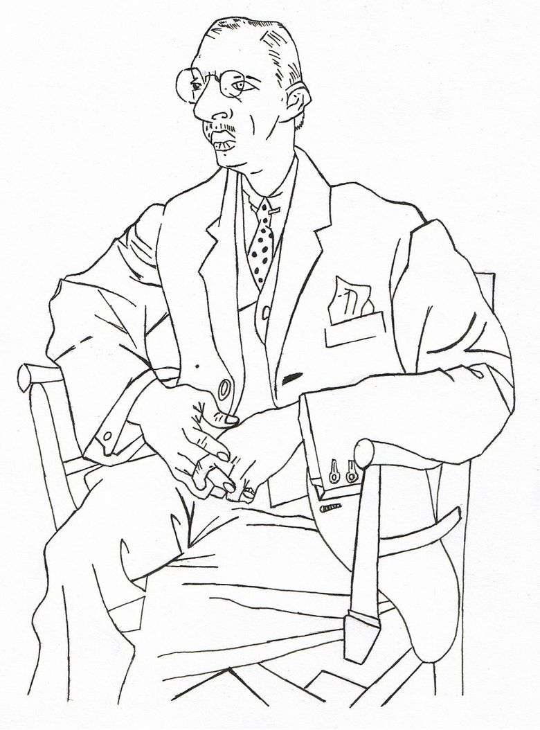 Retrato de Igor Stravinsky   Pablo Picasso
