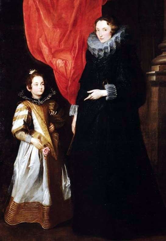 Retrato de Jeronimy Brignole Sale con su hija Maria Aurelia   Anthony Van Dyck