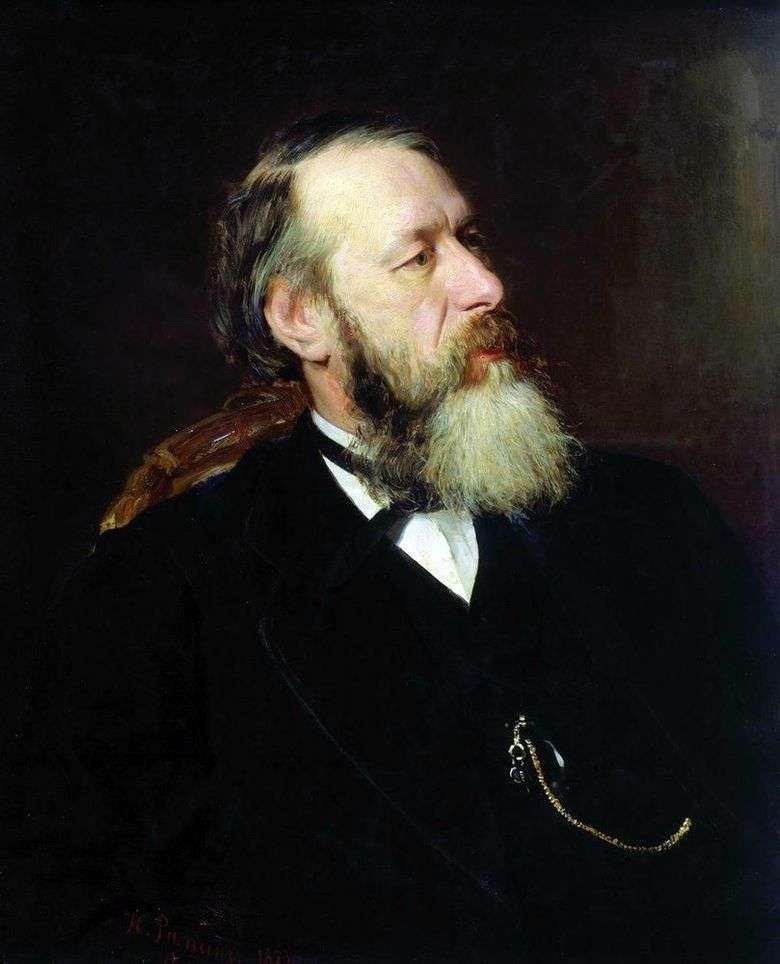 Retrato de la crítica V. V. Stasov   I. E. Repin