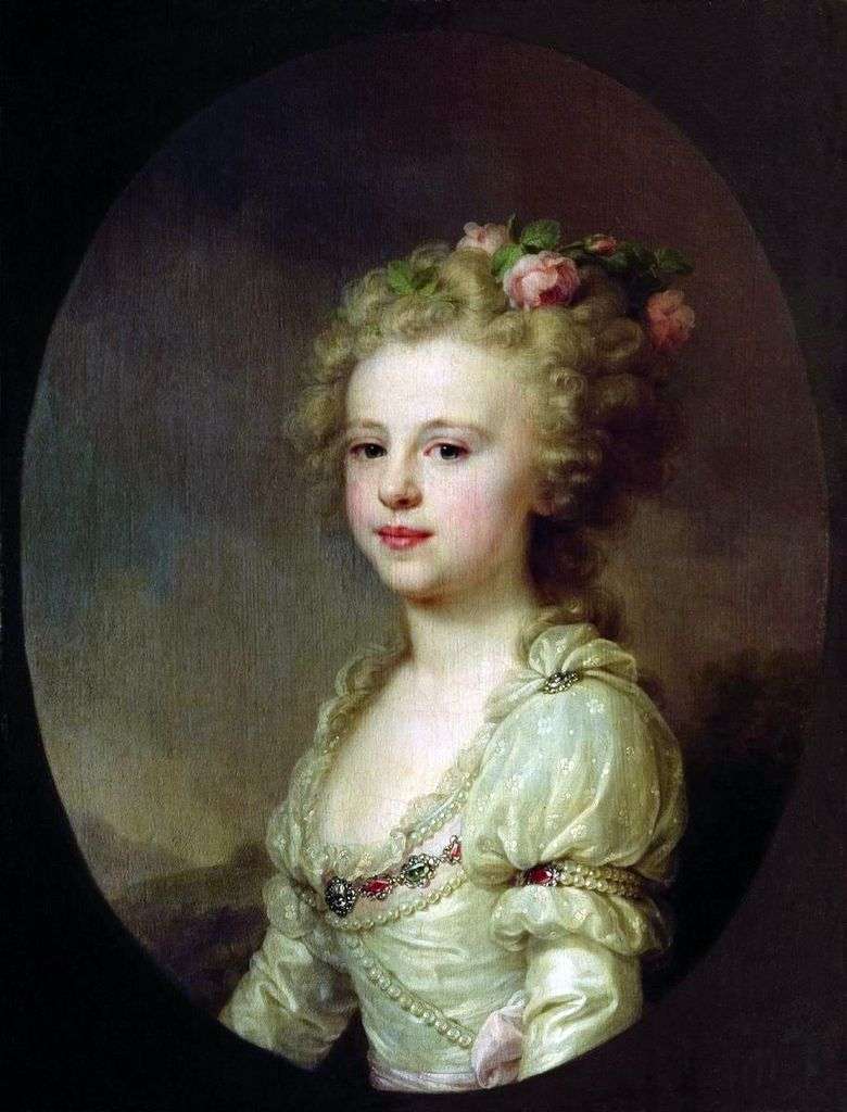 Retrato de la gran duquesa Alexandra Pavlovna de niña   Johann Baptist Lampi