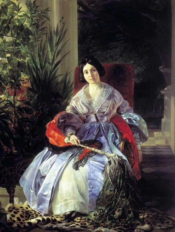 Retrato de la princesa E. P. Saltykova   Karl Bryullov