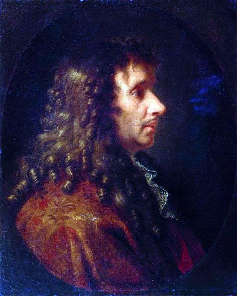Retrato de Moliere   Charles Le Brun