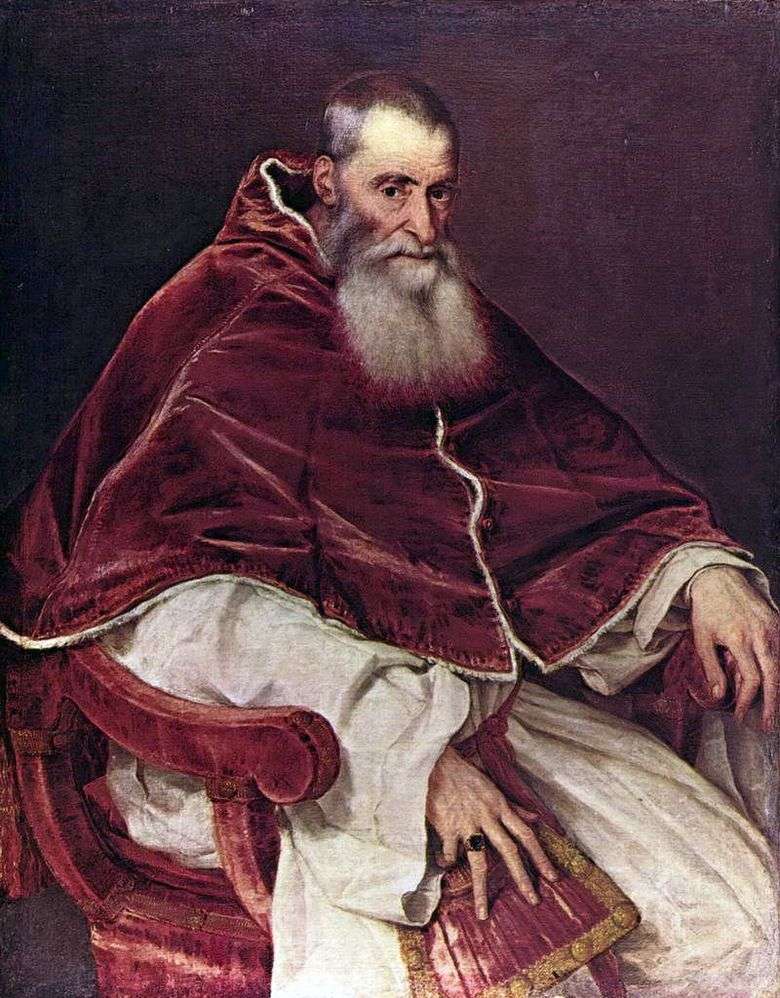 Retrato de Pablo III   Titian Vecellio