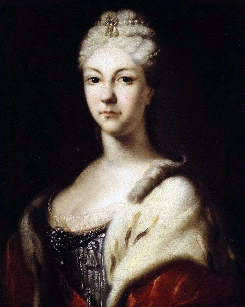 Retrato de Tsarevna Natalia Alekseevny   Ivan Nikitin