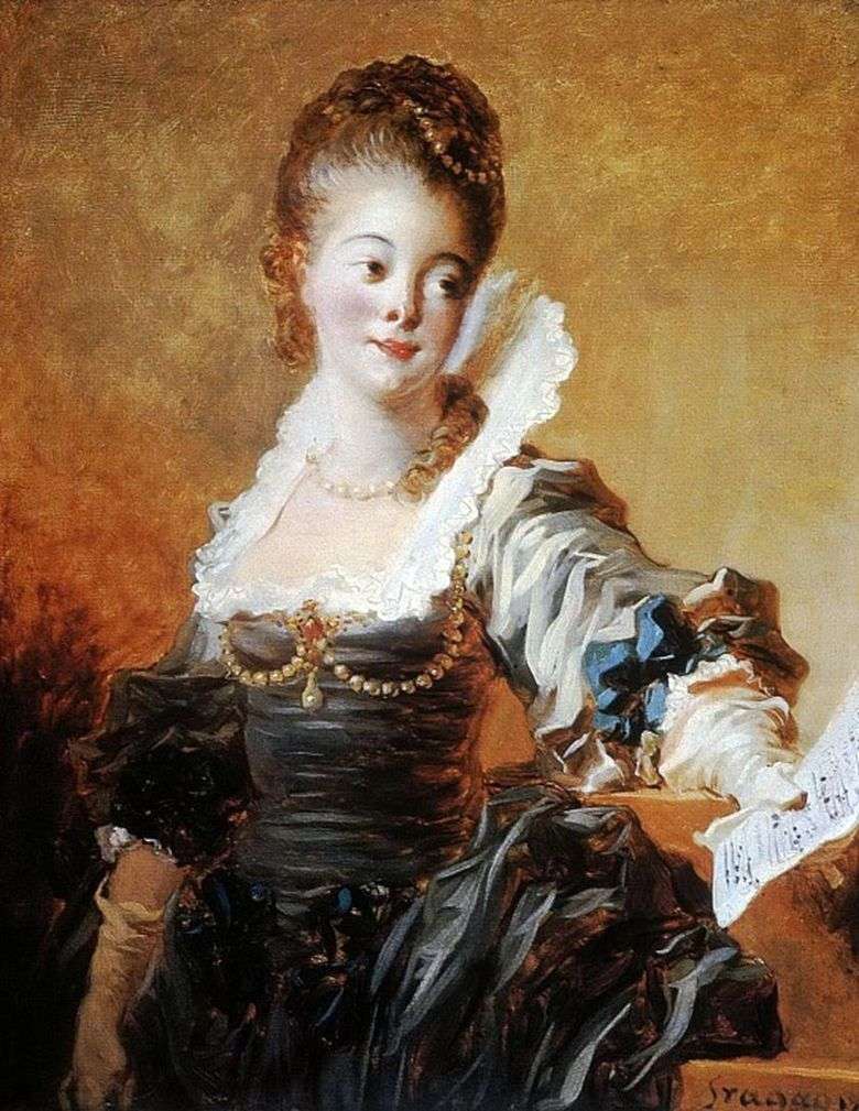 Retrato de un cantante con una partitura   Jean Honore Fragonard