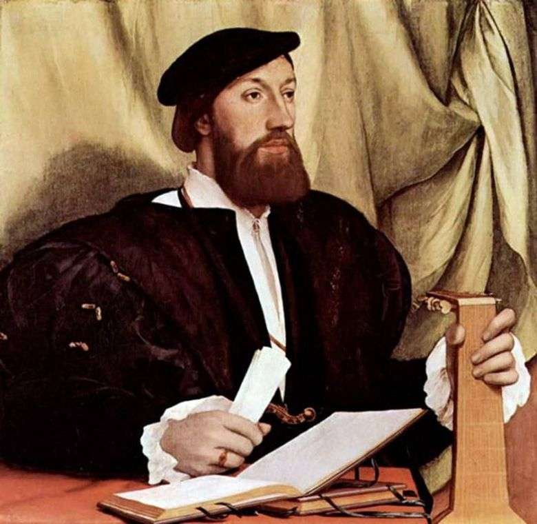 Retrato de un hombre con un laúd   Hans Holbein