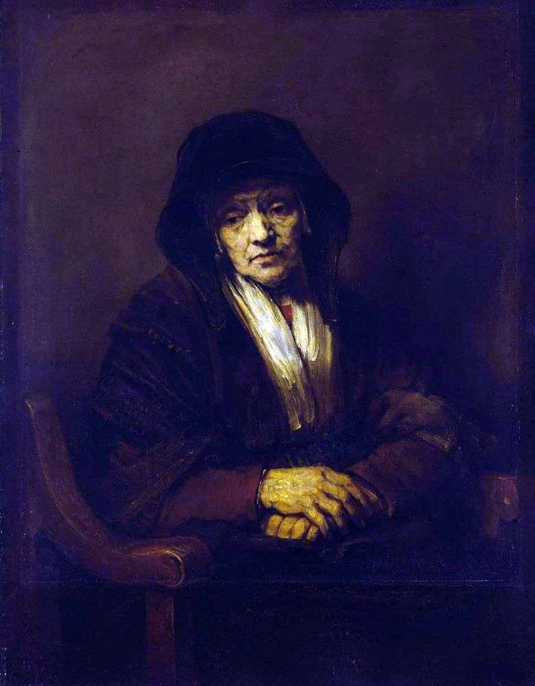 Retrato de una anciana   Rembrandt Harmens Van Rhine
