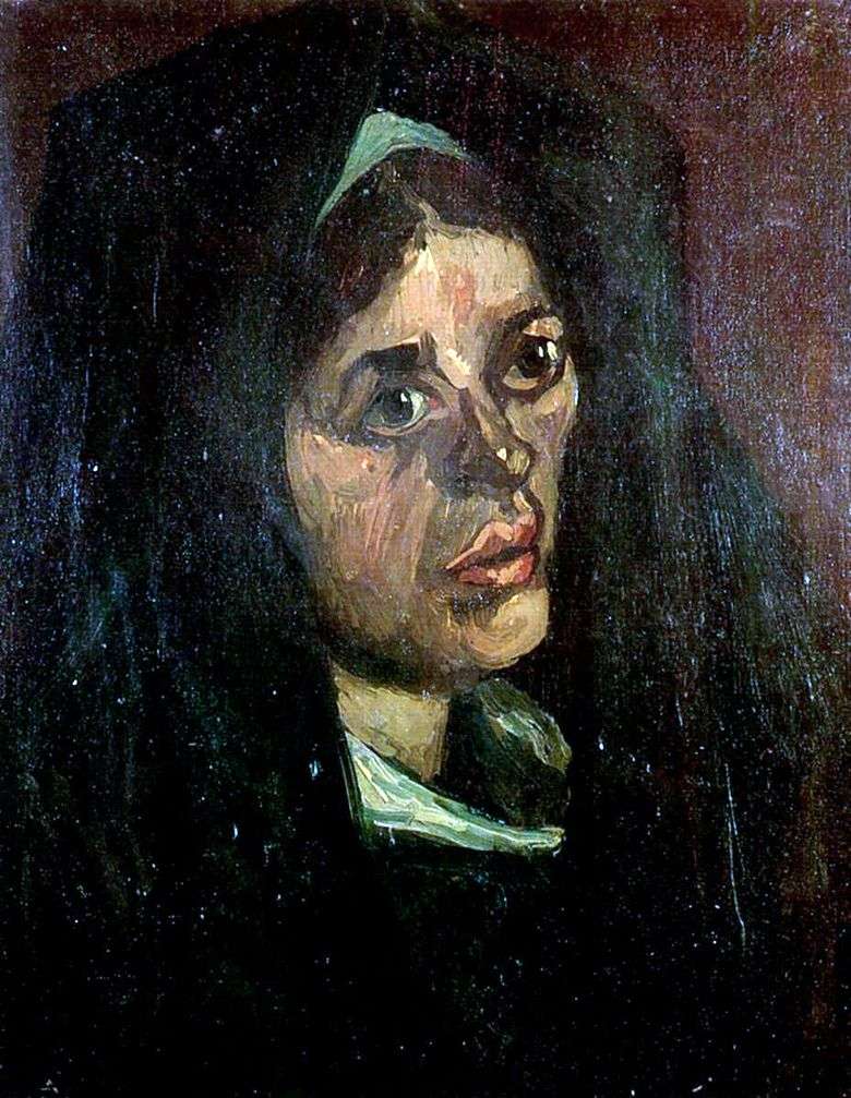 Retrato de una campesina en un chal verde   Vincent van Gogh