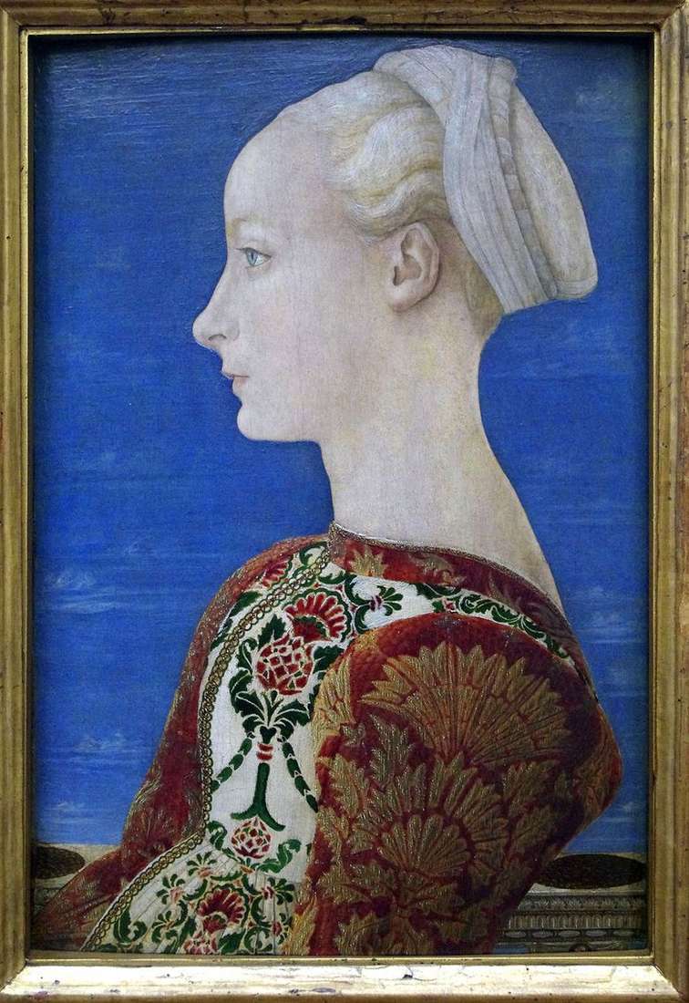 Retrato de una joven en el perfil izquierdo   Antonio del Pollaiolo