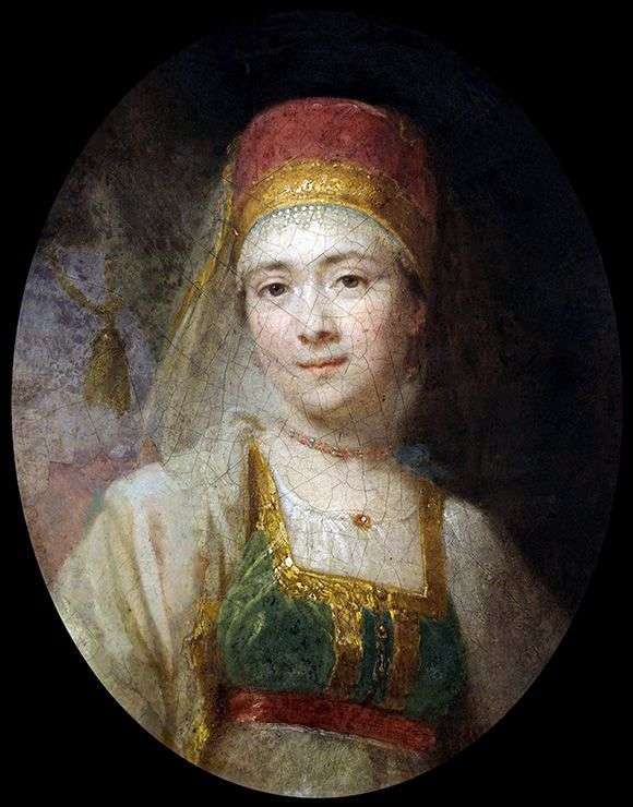 Retrato de una mujer campesina de Torzhkovsk Khristiny   Vladimir Borovikovsky