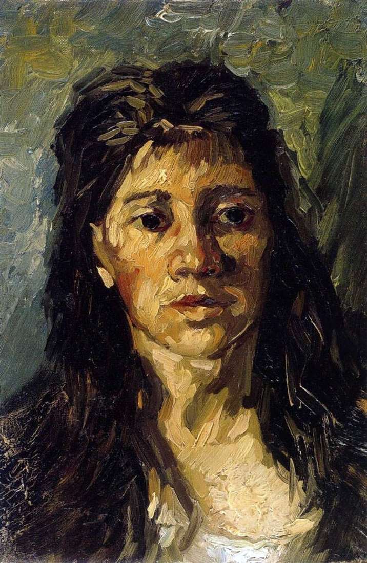 Retrato de una mujer con su cabello   Vincent van Gogh