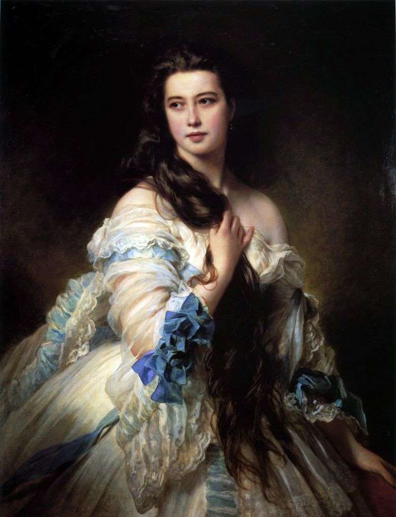 Retrato de V. D. Rimskaya Korsakova   Franz Xaver Winterhalter