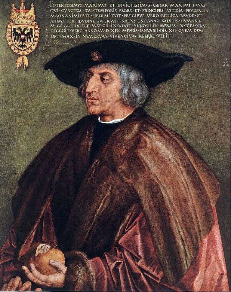 Retrato del emperador Maximiliano I   Albrecht Durer