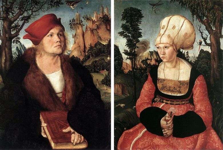 Retratos de Johannes Kuspinian y su esposa   Lukas Cranach