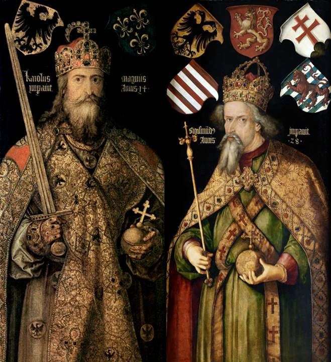 Retratos de los emperadores Carlos y Segismundo   Albrecht Durer