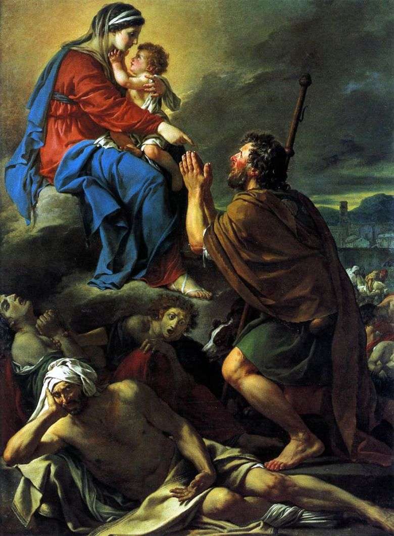 Saint Roch, rogando a la Virgen por la curación de los plagados   Jacques Louis David