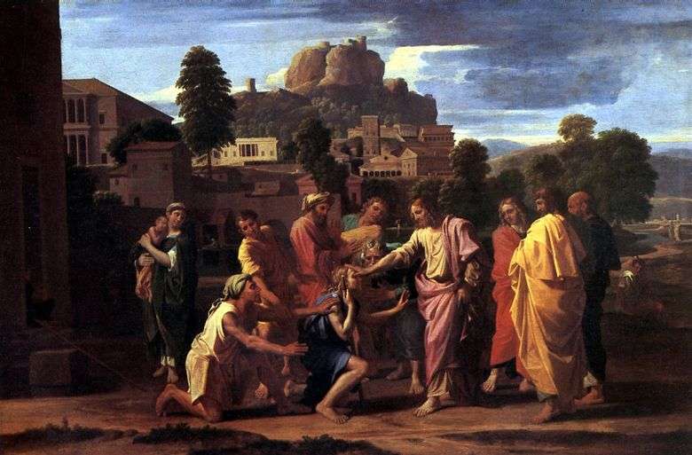 Sanando a los Ciegos   Nicolas Poussin