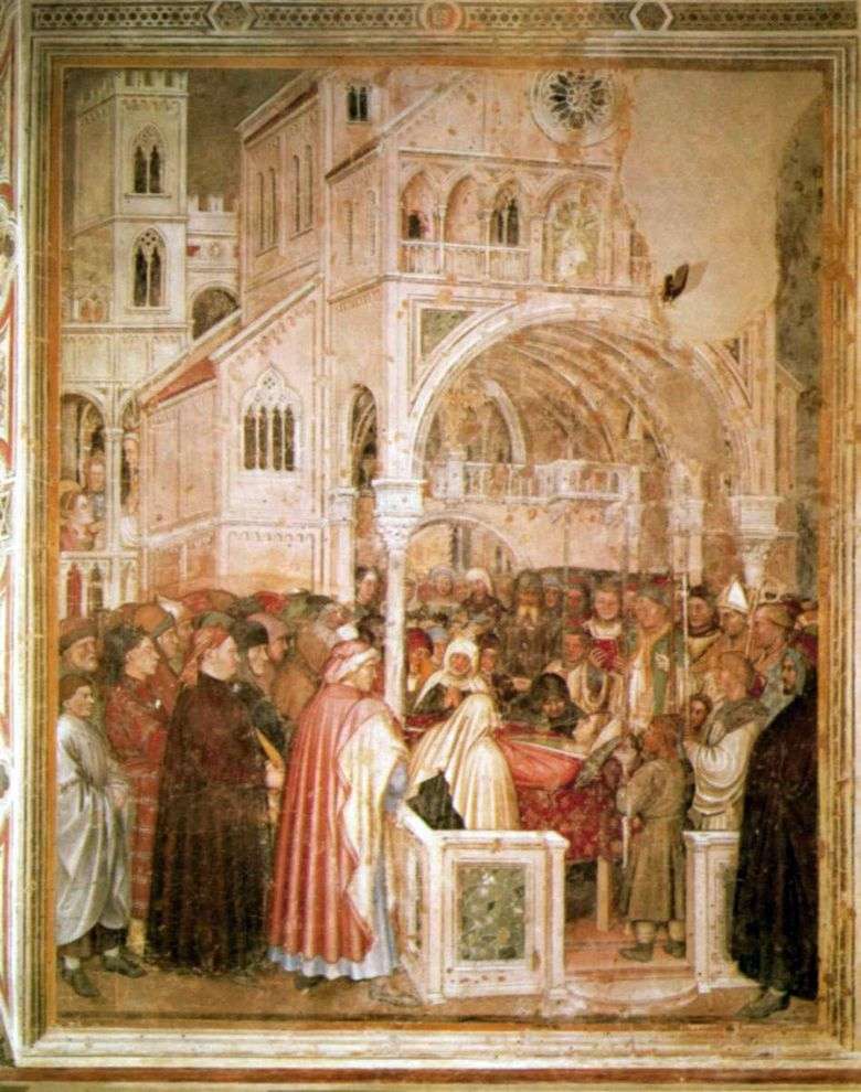 Santa Lucía en su lecho de muerte.1379 84   Altiquiero da Zevio