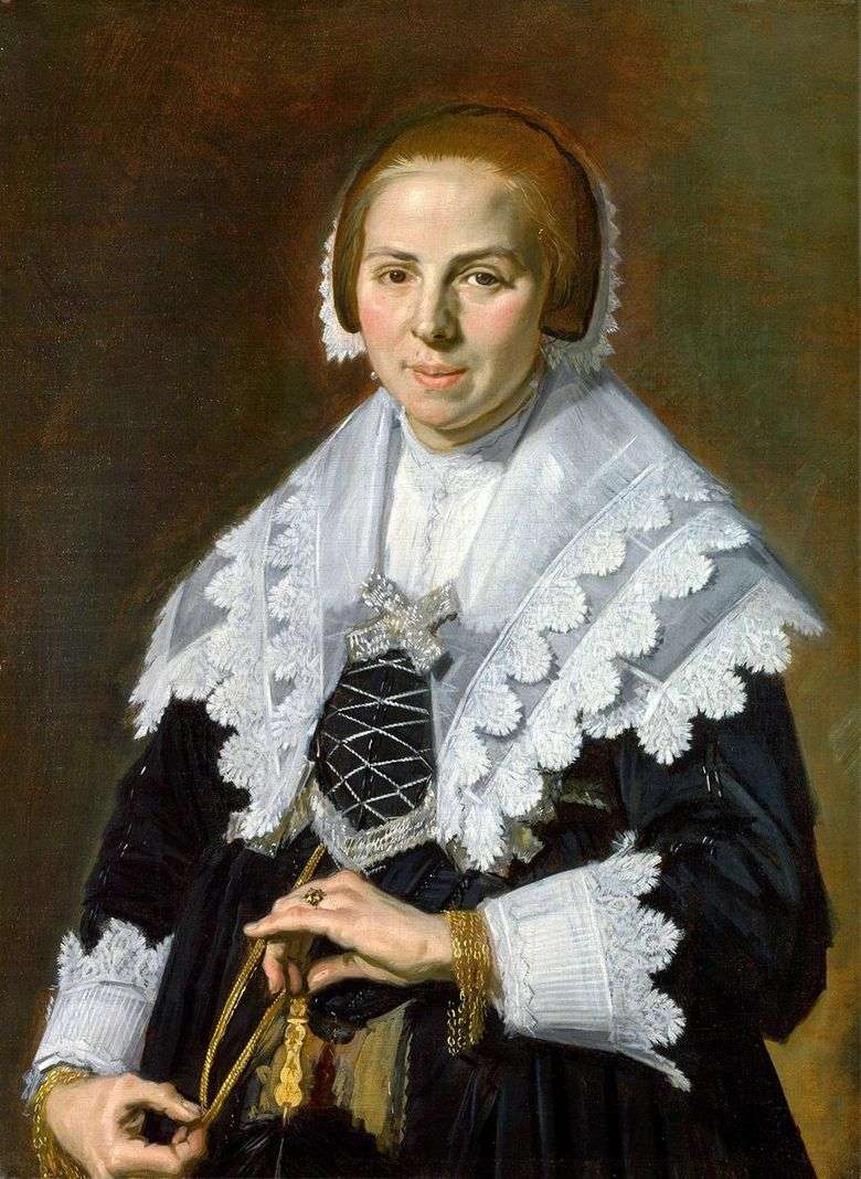 Señora con un fan   Frans Hals