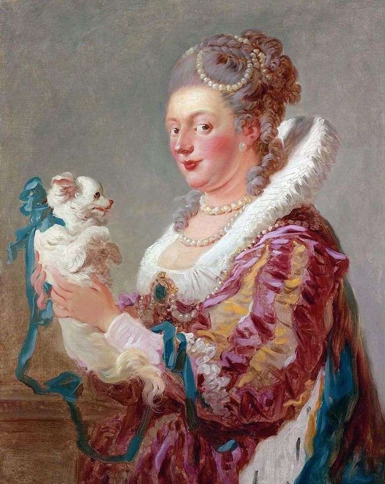 Señora con un perro   Jean Honore Fragonard