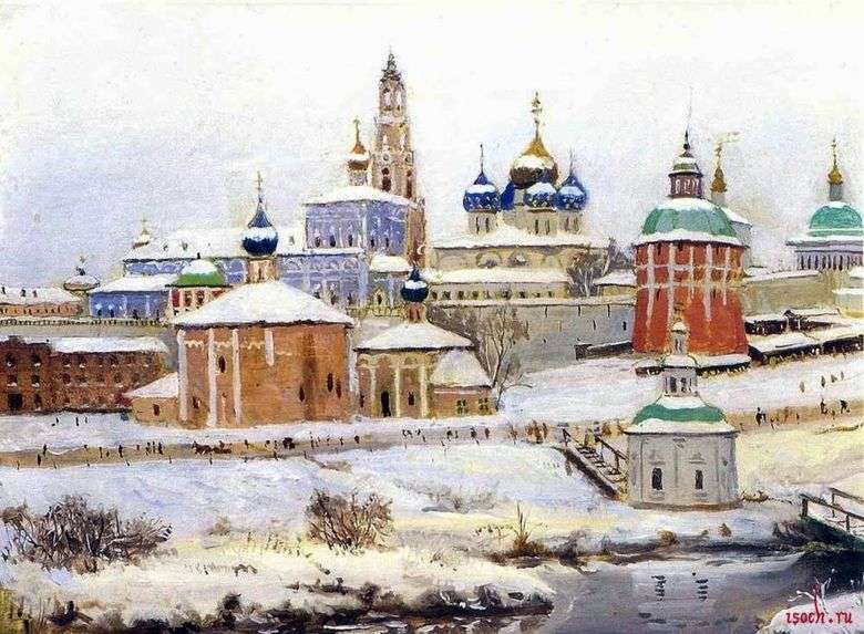 Trinidad Sergius Lavra en invierno   Konstantin Yuon