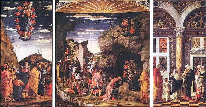 Tríptico con la Adoración de los Magos   Andrea Mantegna
