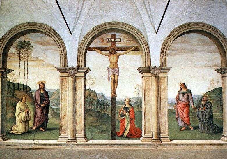 Tríptico de Fresco Crucifixión   Pietro di Cristoforo Vanucci Perugino