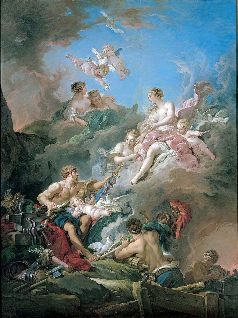 Venus en la fragua de Vulcano   Francois Boucher